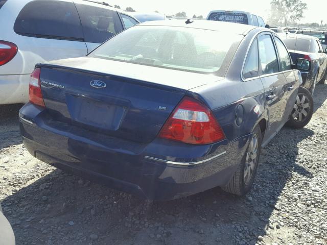 1FAHP24147G157342 - 2007 FORD FIVE HUNDR BLUE photo 4