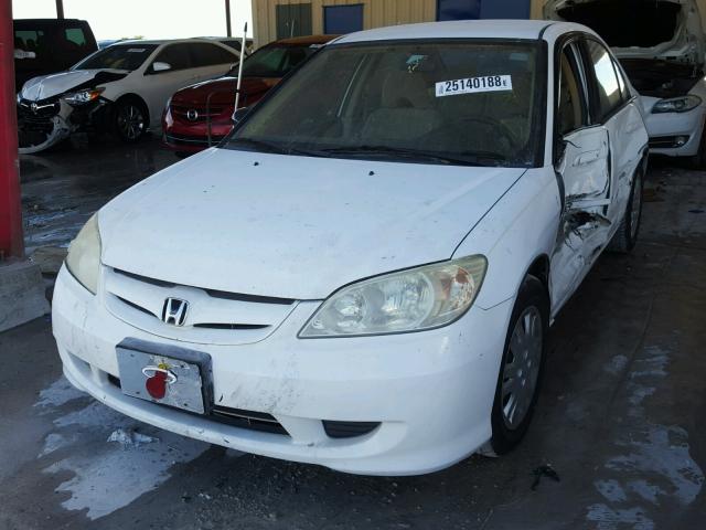 2HGES16514H577406 - 2004 HONDA CIVIC LX WHITE photo 2