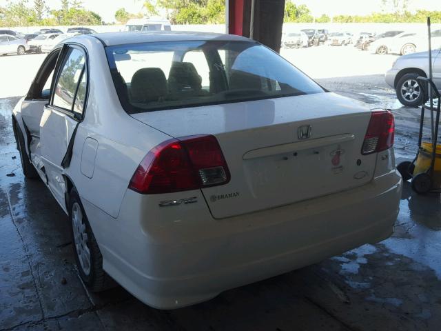 2HGES16514H577406 - 2004 HONDA CIVIC LX WHITE photo 3