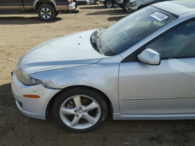 1YVHP80CX75M37972 - 2007 MAZDA 6 I SILVER photo 9