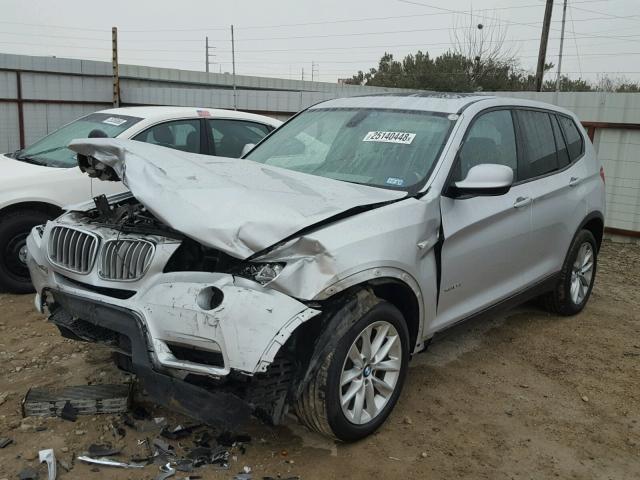 5UXWX9C52D0A30657 - 2013 BMW X3 XDRIVE2 SILVER photo 2
