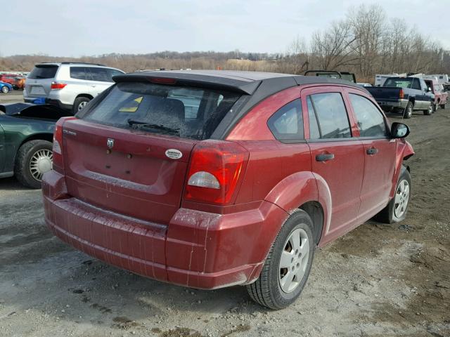 1B3HB28B47D218073 - 2007 DODGE CALIBER RED photo 4