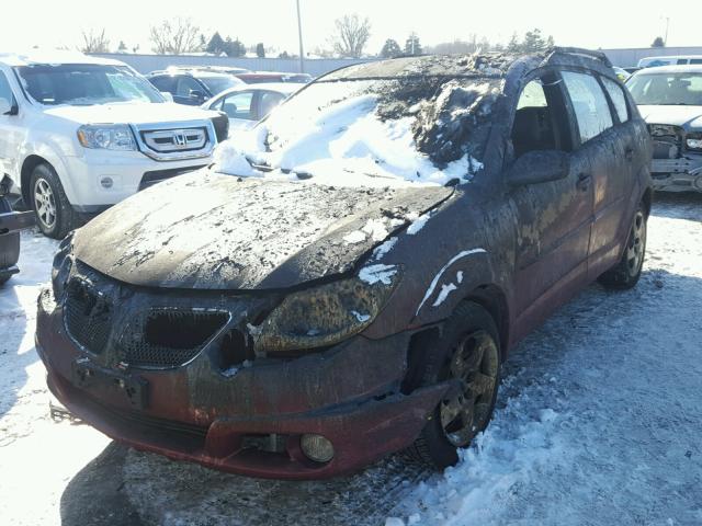 5Y2SL63855Z401857 - 2005 PONTIAC VIBE MAROON photo 2