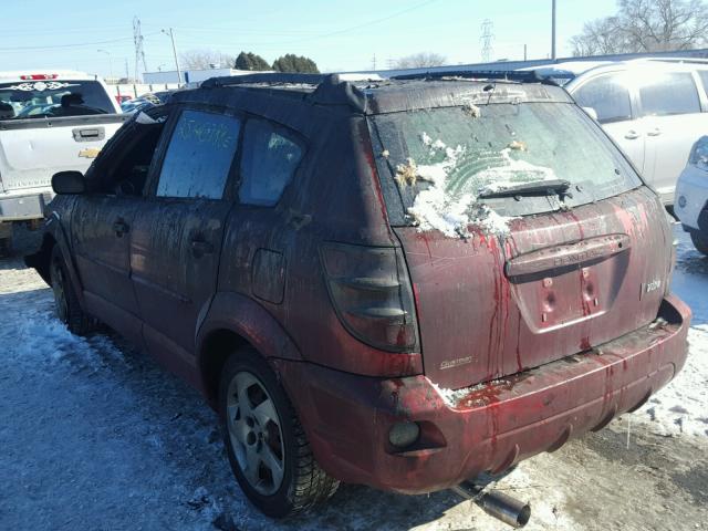 5Y2SL63855Z401857 - 2005 PONTIAC VIBE MAROON photo 3