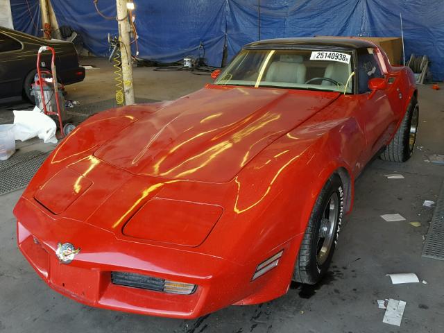 1G1AY3760BS400839 - 1981 CHEVROLET CORVETTE RED photo 2