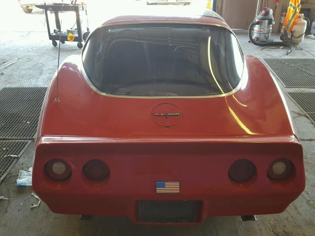 1G1AY3760BS400839 - 1981 CHEVROLET CORVETTE RED photo 6