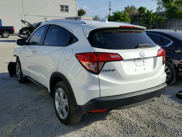 3CZRU5H79GM731263 - 2016 HONDA HR-V EXL WHITE photo 3