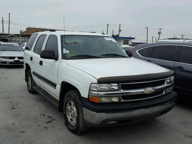 1GNEK13T25J163642 - 2005 CHEVROLET TAHOE K150 WHITE photo 1