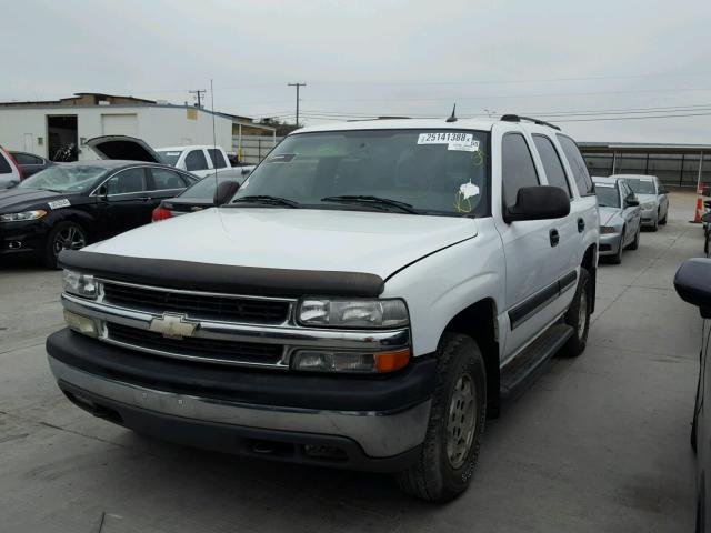 1GNEK13T25J163642 - 2005 CHEVROLET TAHOE K150 WHITE photo 2