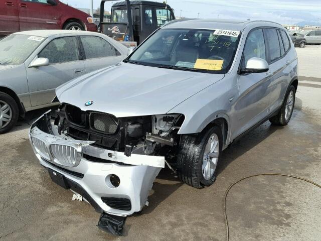 5UXWX9C54G0D65388 - 2016 BMW X3 XDRIVE2 SILVER photo 2