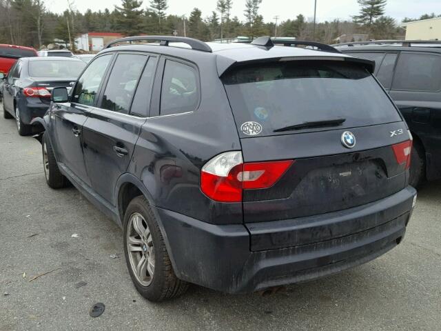 WBXPA93456WD34972 - 2006 BMW X3 3.0I BLACK photo 3