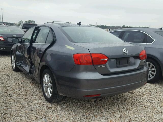 3VWDP7AJ1DM351206 - 2013 VOLKSWAGEN JETTA SE GRAY photo 3