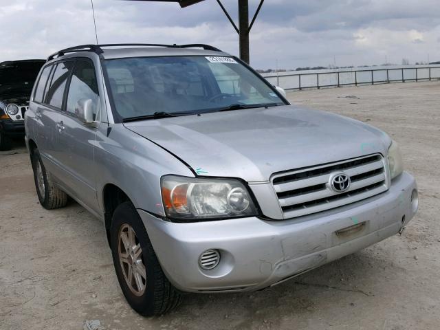 JTEDD21A360150956 - 2006 TOYOTA HIGHLANDER SILVER photo 1