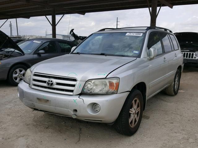 JTEDD21A360150956 - 2006 TOYOTA HIGHLANDER SILVER photo 2