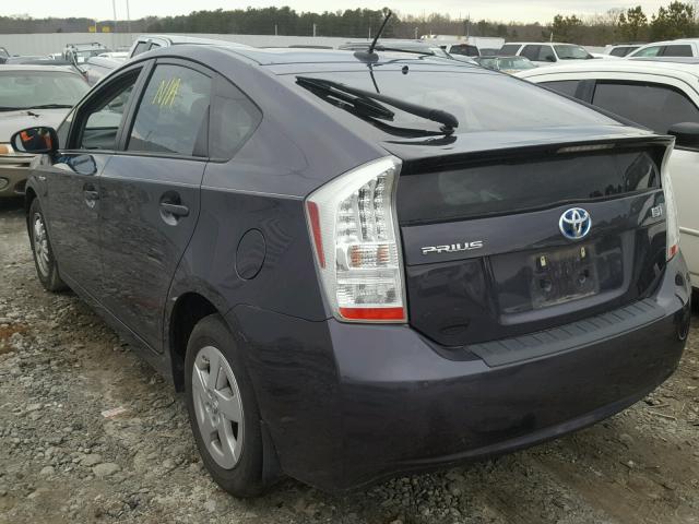 JTDKN3DU1B0294102 - 2011 TOYOTA PRIUS CHARCOAL photo 3