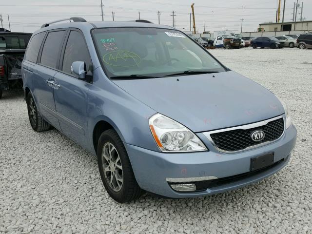 KNDMH4C79E6543037 - 2014 KIA SEDONA EX BLUE photo 1