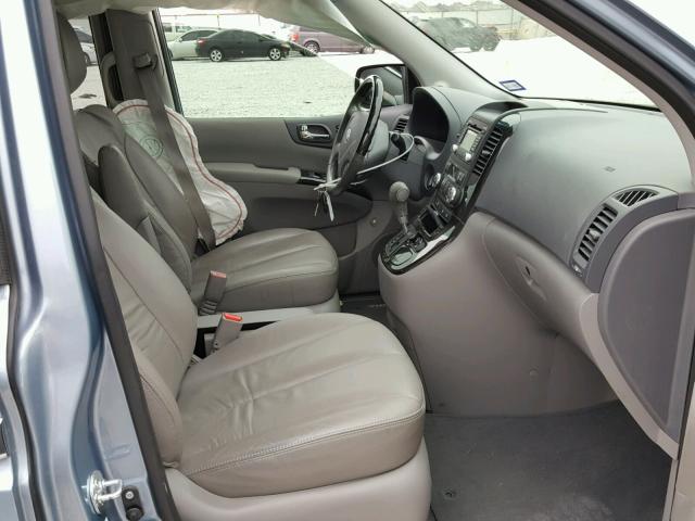 KNDMH4C79E6543037 - 2014 KIA SEDONA EX BLUE photo 5