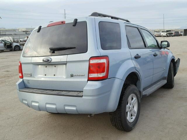 1FMCU59309KC34888 - 2009 FORD ESCAPE HYB BLUE photo 4