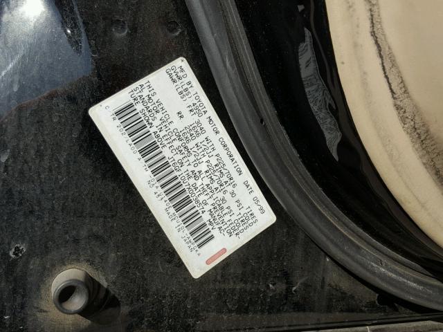 JT6GF10U7X0038574 - 1999 LEXUS RX 300 BLACK photo 10