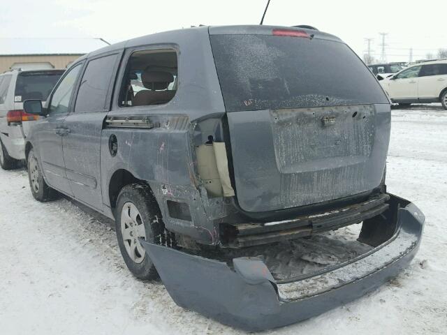 KNDMB233X96277794 - 2009 KIA SEDONA EX GRAY photo 3