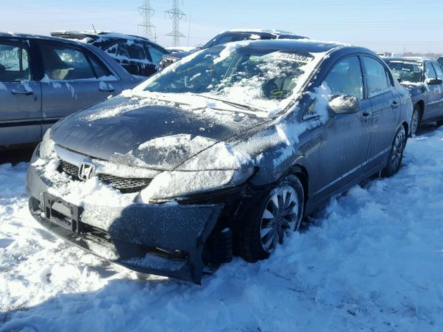 1HGFA16959L009700 - 2009 HONDA CIVIC EXL GRAY photo 2