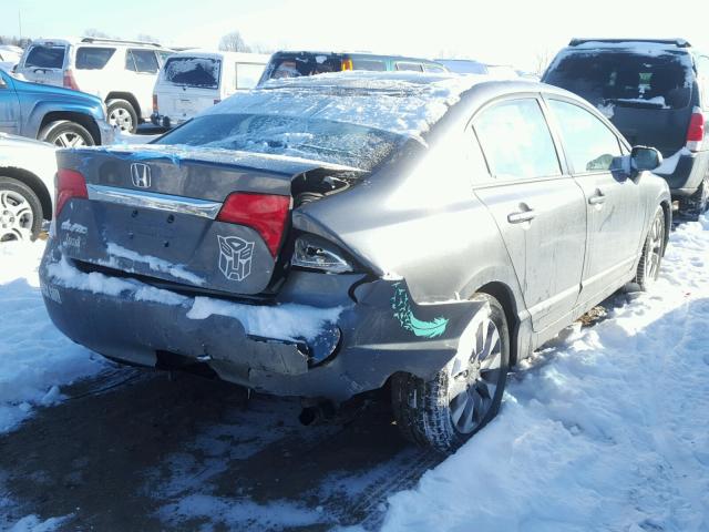 1HGFA16959L009700 - 2009 HONDA CIVIC EXL GRAY photo 4