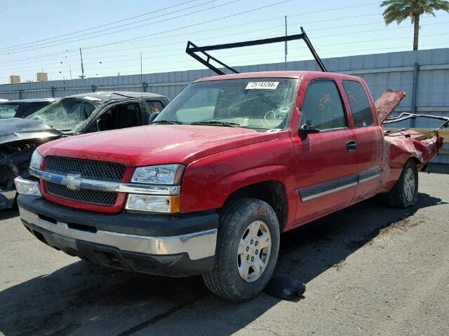 2GCEK19T941163744 - 2004 CHEVROLET SILVERADO RED photo 2