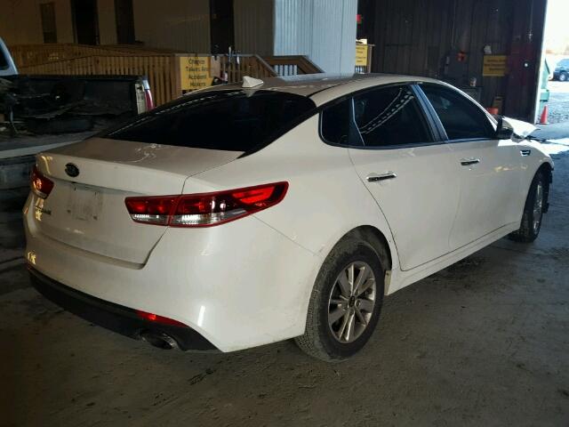 5XXGT4L30GG034564 - 2016 KIA OPTIMA LX WHITE photo 4