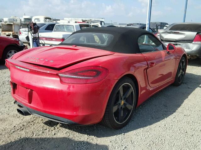 WP0CA2A81FS120168 - 2015 PORSCHE BOXSTER RED photo 4