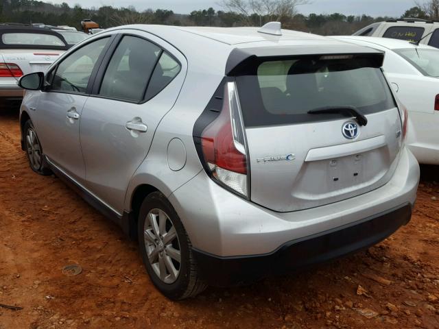 JTDKDTB31H1597039 - 2017 TOYOTA PRIUS C SILVER photo 3