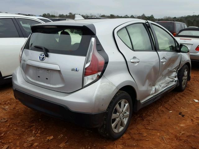 JTDKDTB31H1597039 - 2017 TOYOTA PRIUS C SILVER photo 4