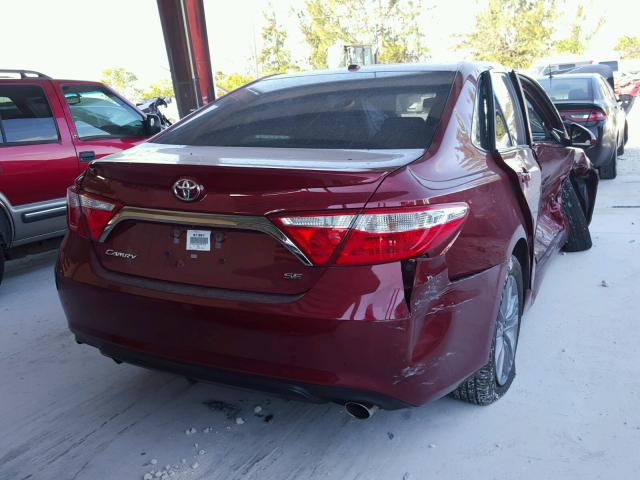 4T1BF1FK2GU542222 - 2016 TOYOTA CAMRY LE RED photo 4