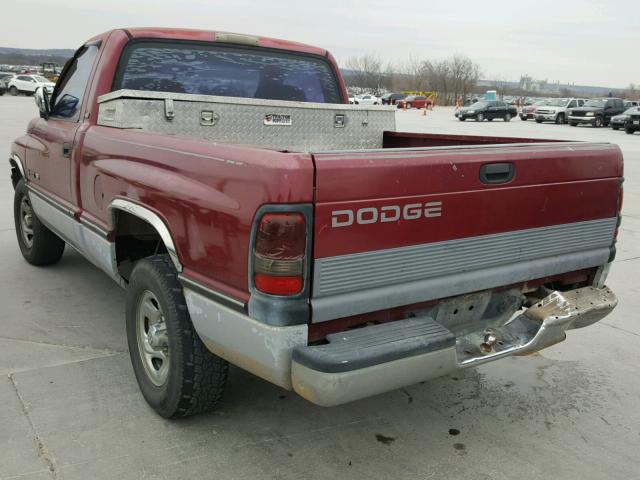 3B7HC16Y1RM564649 - 1994 DODGE RAM 1500 MAROON photo 3