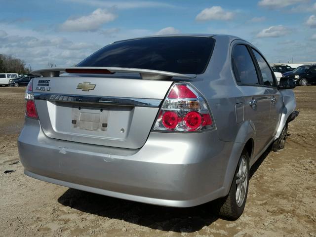 KL1TG56E99B614546 - 2009 CHEVROLET AVEO LT SILVER photo 4