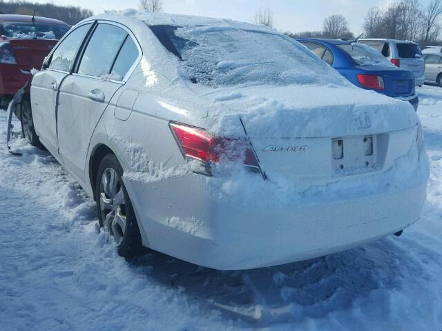 1HGCP26818A101377 - 2008 HONDA ACCORD EXL WHITE photo 3