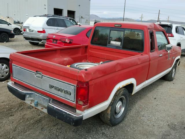 1FTCR14T8HPA54971 - 1987 FORD RANGER SUP RED photo 4