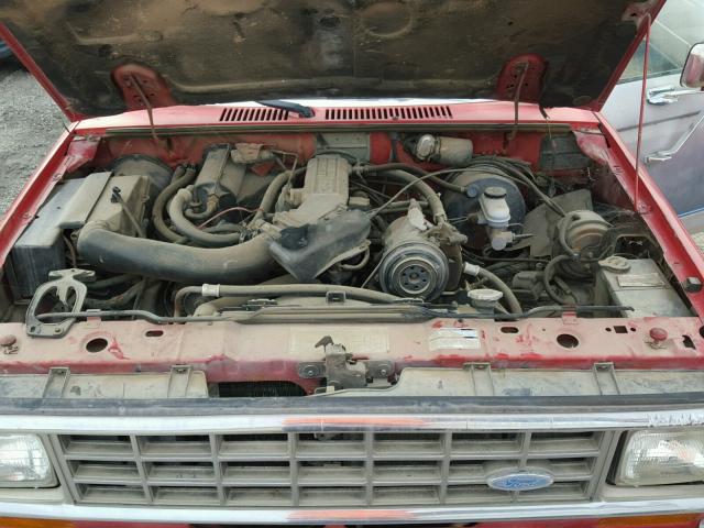 1FTCR14T8HPA54971 - 1987 FORD RANGER SUP RED photo 7