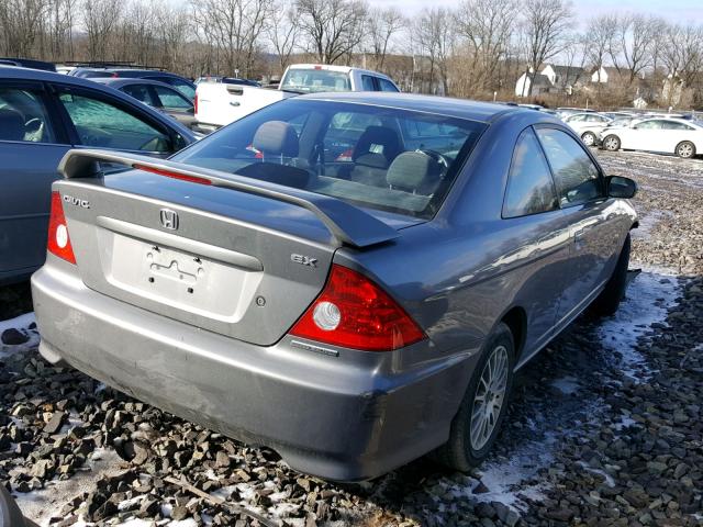 1HGEM22985L076171 - 2005 HONDA CIVIC EX ნაცრისფერი ფოტო 4