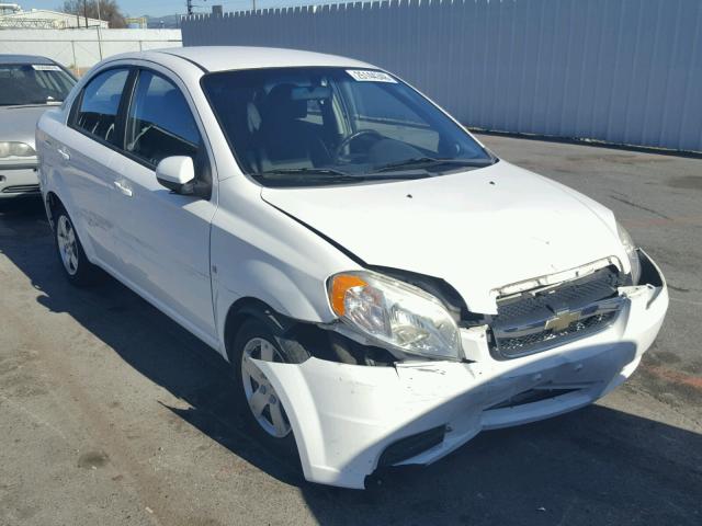 KL1TD56E29B310208 - 2009 CHEVROLET AVEO LS WHITE photo 1