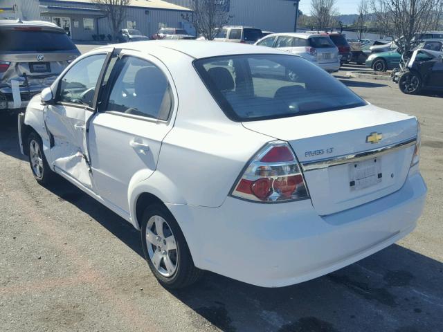 KL1TD56E29B310208 - 2009 CHEVROLET AVEO LS WHITE photo 3