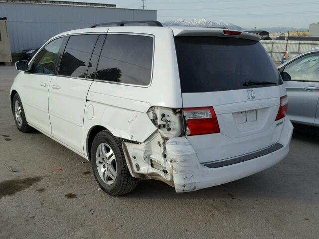 5FNRL38495B010140 - 2005 HONDA ODYSSEY EX WHITE photo 3