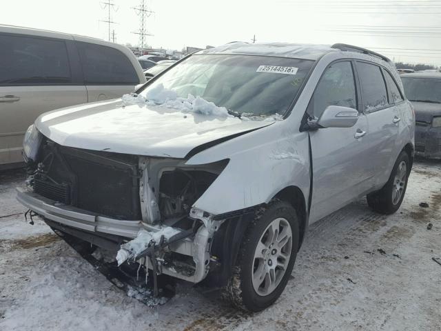 2HNYD28338H510118 - 2008 ACURA MDX TECHNO SILVER photo 2