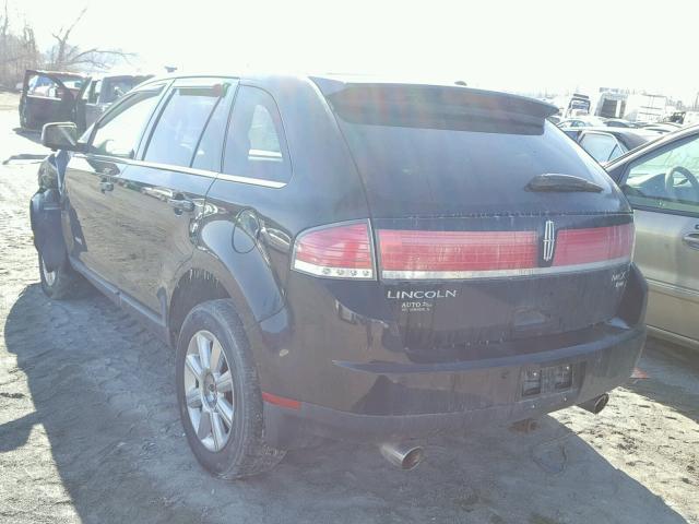 2LMDU88C17BJ02435 - 2007 LINCOLN MKX BLACK photo 3