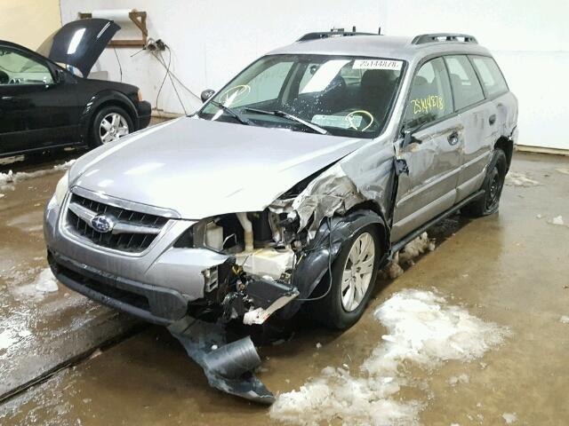 4S4BP60C786312872 - 2008 SUBARU OUTBACK GRAY photo 2