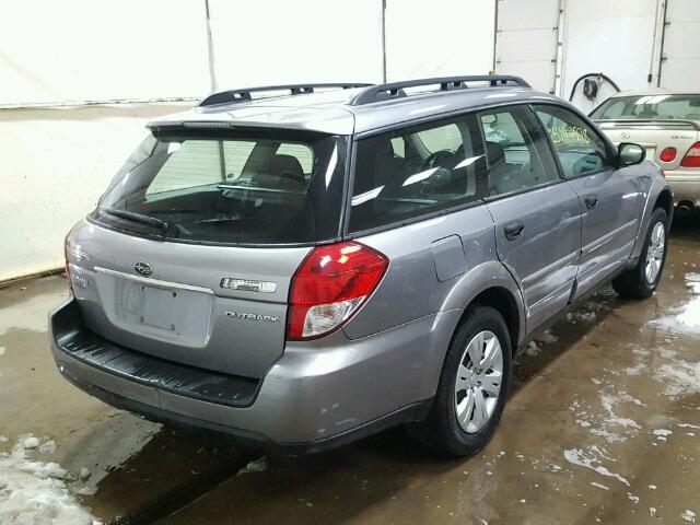 4S4BP60C786312872 - 2008 SUBARU OUTBACK GRAY photo 4