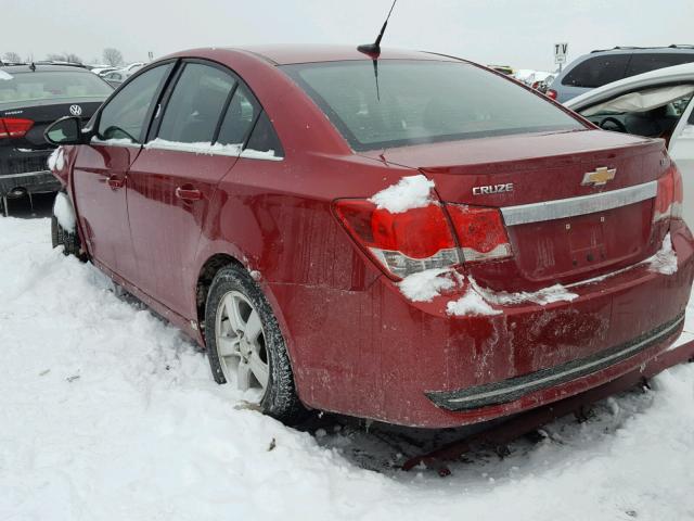 1G1PF5SC4C7202233 - 2012 CHEVROLET CRUZE LT RED photo 3