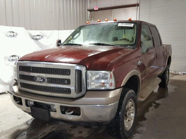 1FTSW21555ED15660 - 2005 FORD F250 SUPER MAROON photo 2