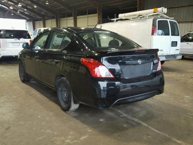 3N1CN7AP1FL951194 - 2015 NISSAN VERSA S BLACK photo 3