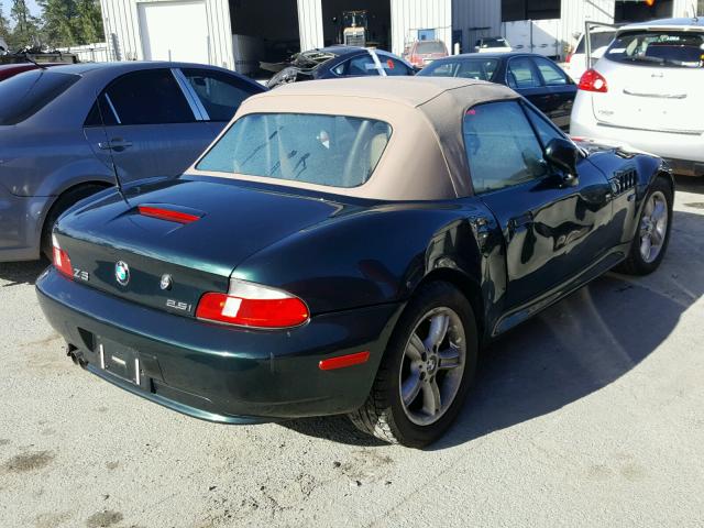 4USCN33472LK51656 - 2002 BMW Z3 2.5 GREEN photo 4