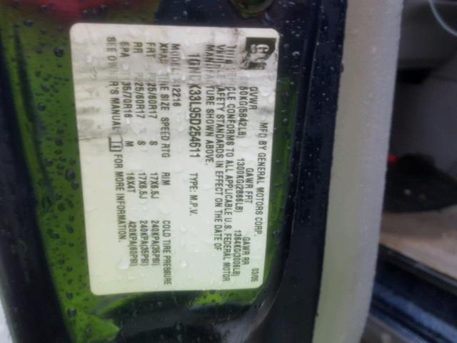 1GNDX33L95D254611 - 2005 CHEVROLET UPLANDER L 蓝色 照片 10